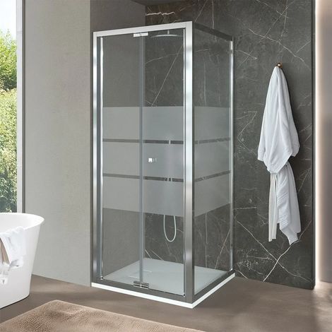 Box doccia 70x80 cm con porta a soffietto serigrafata H 200 cm Ted (1/5)