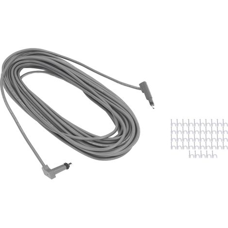 Cavo di prolunga rettangolare Starlink V2, 22,8 m, con 55 clip in rame e gomma per un fissaggio sicuro. (1/5)