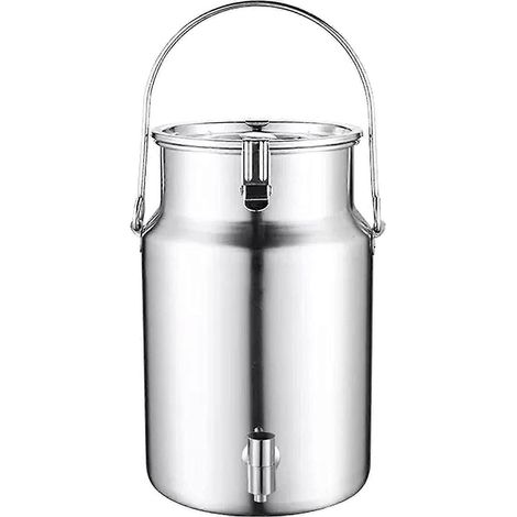 Bidon à lait en acier inoxydable de 5 litres avec robinet (1/5)