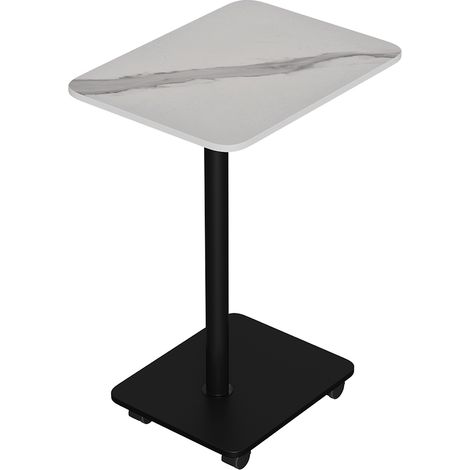 C Shaped Side Table with Wheels (1/2)