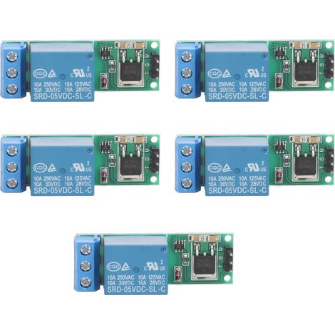 5 Modules Relais 1 Canal Bistable Auto‑Verrouillage DC 6‑24V Carte Commutateur IO25B01 (1/5)