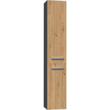 KOMMA - 2 door bathroom cabinet - 31x30x174 cm - Bathroom storage column