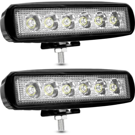 12V 18W LED-Arbeitsleuchte, LED-Scheinwerfer für Auto, 12V LED-Nebelscheinwerfer, 9200 lm Arbeitsleuchte für Auto, LKW, Traktor, SUV, Boot [2er-Pack] (1/5)