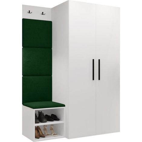 Conjunto para recibidor Nitos IV, Manila 35, 191x122x50cm, Tapiz, Aglomerado laminado, Colocada, Montada en la pared