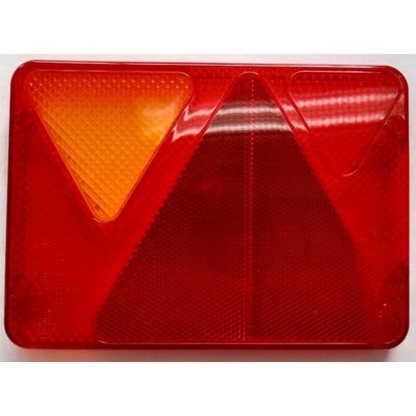 Cabochon Feu Remorque - 187 x 130 mm - Rouge Orange - Feu Brouillard Clignotant Veilleuse - 1 Pièce