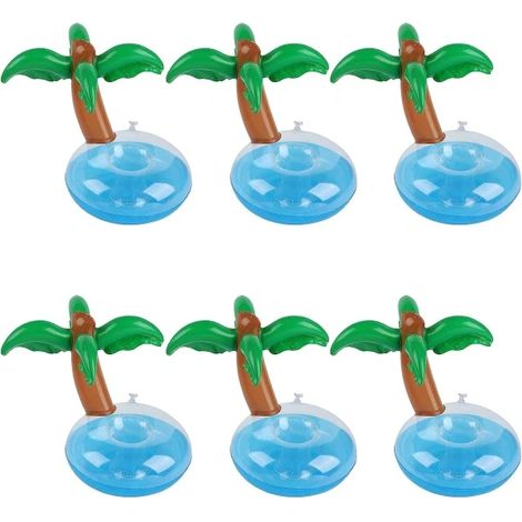 Porte-gobelet jouet, lot de 6, sous-verre gonflable flottant. (1/3)