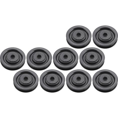 10 Stück Universal-Rollen 75 mm Nylon-Lagerkern Zubehör für Hebegeräte Fitness