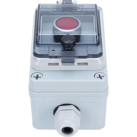 Bouton interrupteur extérieur boîte étanche à l'eau IP67 rouge arrêt d'urgence empêcher un mauvais fonctionnement avec couvercle de protection (1/5)
