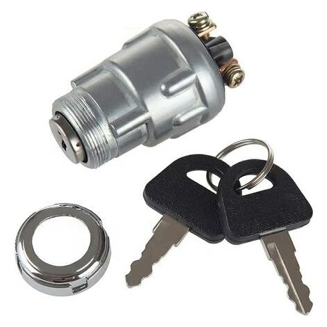 Zündschalter mit 3-poligem Anschluss, 2 Schlüssel, für Auto, Motorrad, Traktor, getuntes Auto, Pitbike, Quad, Go-Kart, UTV, Moped, Buggy