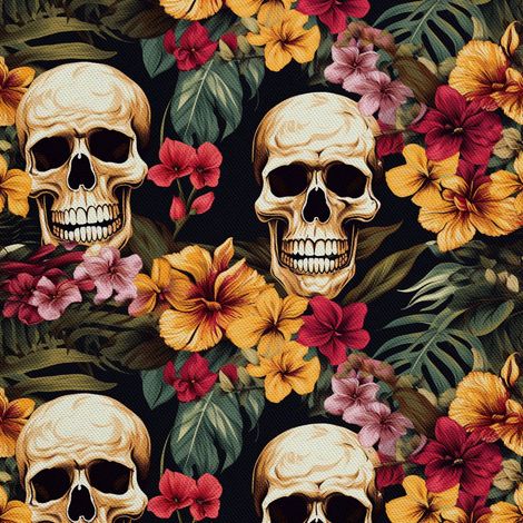 Tela decorativa para exteriores Oxford - Motivo de calavera I DX5023 (1/5)