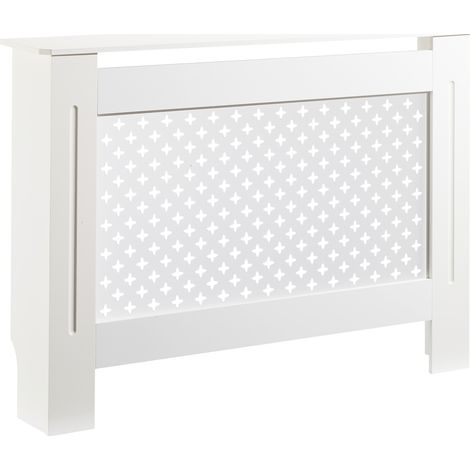 Toboli Heizkörperverkleidung weiß 112 x 19 x 82 cm, Heizkörperabdeckung aus MDF, Holzverkleidung für Heizkörper, Heizung stilvoll verkleiden (1/5)
