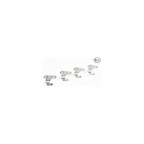 Leichte Edelstahl-Universalhaken, korrosionsbeständig, für Boote, Hängematten, Marine (4er-Pack)- Crezuo (1/3)