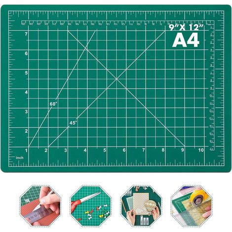 Tapis de découpe auto-cicatrisant - Tapis de découpe créatif double face 5 plis pour la couture - Projets de scrapbooking de précision 9 x 12 pouces (A4) (1/5)