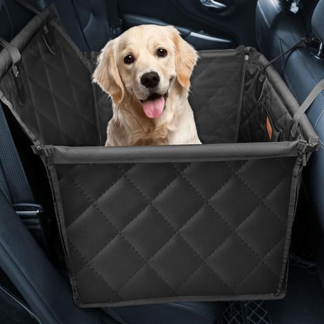 Siège Voiture Chien Protection de Siège Arrière de Voiture, Siège Auto pour Chien Adapté aux Animaux de Petite et Moyenne Taille, Sac de Rangement, Hamac de Chien Parfait pour Voyage (1/5)