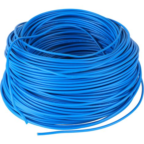 Fil ignifugé bleu à âme en cuivre, norme BVR, section 1,5 mm², longueur 100 mètres (1/5)