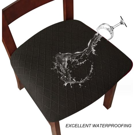 Fundas impermeables para sillas de comedor y cocina (4 unidades) (1/5)