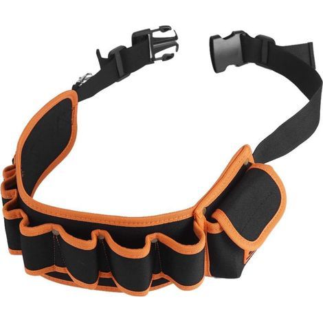 Ceinture à Outil d'électricien Ceinture Porte-outils pour Charpentier Bricoleur Menuisier Ceinture Ajustable en Nylon (1/2)