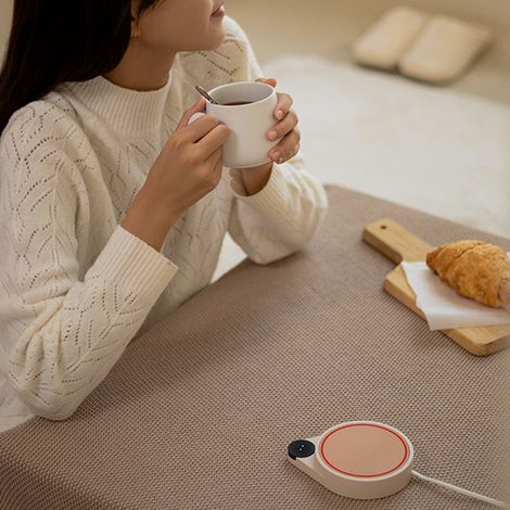 Sous-tasses de bureau à température constante, température réglable de 55 °C à 75 °C, base chauffante pour tasses, chauffe-lait intelligent (1/5)