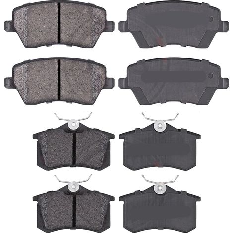 KIT PASTIGLIE FRENO ANTERIORI E POSTERIORI compatibile con RENAULT KANGOO / GRAND KANGOO (KW0/1) / PASTIGLIE FRENANTI AUTO OEM P 68 044  P 68 058  P 68 033,P 68 043 / SOSTITUZIONE DIRETTA / BASSA POLV