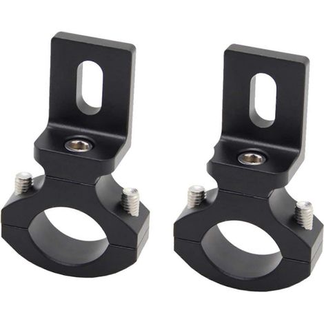 2 supports de phare universels pour guidon de moto 22-25 mm (7/8 pouce), fixation pour tube de projecteur, pour style café racer et chopper, TG81 (1/5)