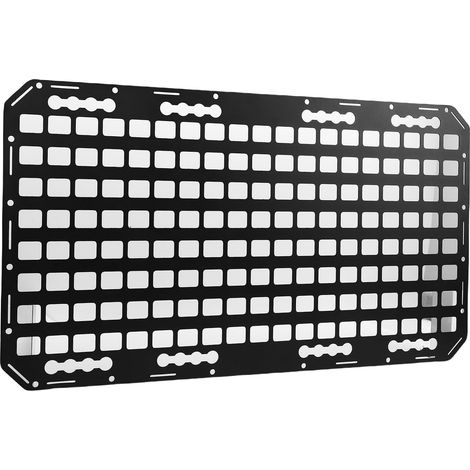 Panneau Molle de lit de camion, Panneau de stockage en aluminium 17x30x0.08in avec piste L pour un accès facile, Organisateur tactique pour VUS Pickups Camions RVs (1/5)
