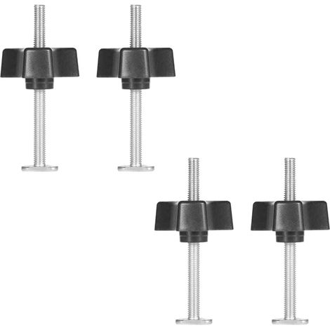 Rail en T Pince à Rainure en T T-Slot T-Track en Métal Outil de Fixation Serrage Rapide pour Travail du Bois (4pcs T vis + 4pcs écrou à bouton uniquement) (1/5)