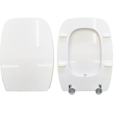 Copriwater Emilia Vavid legno rivestito in resina poliestere bianco (1/4)