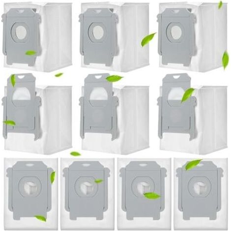 FENOPLASTICARebirthcare Set mit 10 Staubsaugerbeuteln für iRot Roomba i7 i7+ i7 plus s9 s9+ i3 i3+ i4 i4+ i6 i6+ i8 i8+ j7 j7+ e5 e6 e7 Ersatzbeutel für iRot Roomba Allen Clean Base Asp (1/5)