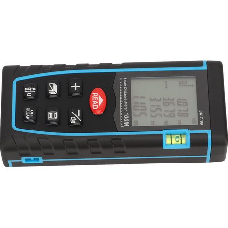 Télémètre laser, instrument de mesure infrarouge portatif, règle électronique, échelle laser, laser classe II, laser type 2, 630-670 nm, 1mWSW-T100, emballage en anglais. (1/5)