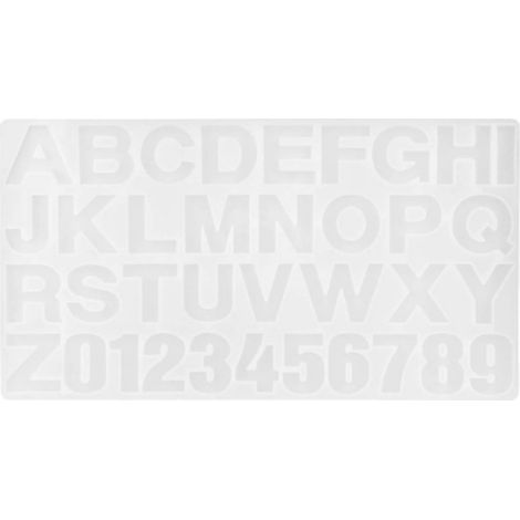 Moules en silicone transparent pour lettres et chiffres anglais (1/5)
