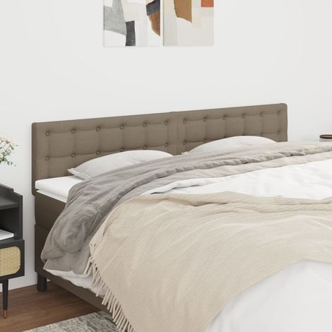 Têtes de lit Taupe 180x5x78/88 cm Tissu (1/5)
