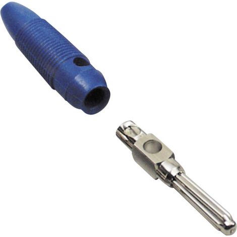 TRU COMPONENTS Büschelstecker Stecker, gerade Stift-Ø: 4 mm Blau 100 St.