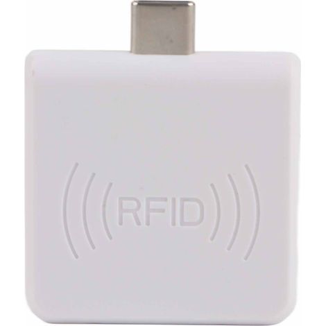 Lecteur de carte haute fréquence sans contact, mini lecteur NFC pour téléphone portable, type C blanc (1/5)