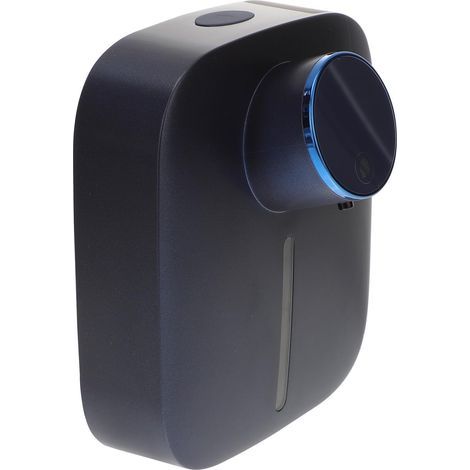 Distributore automatico di sapone da parete senza contatto, distributore di sapone schiumogeno per le mani, contenitore per sapone liquido per bagno e cucina, nero (1/5)
