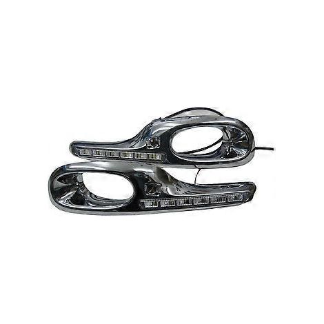 Feux de jour à LED (DRL) pour Honda Jazz Fit 2011-2013, clignotants et feux antibrouillard jaunes