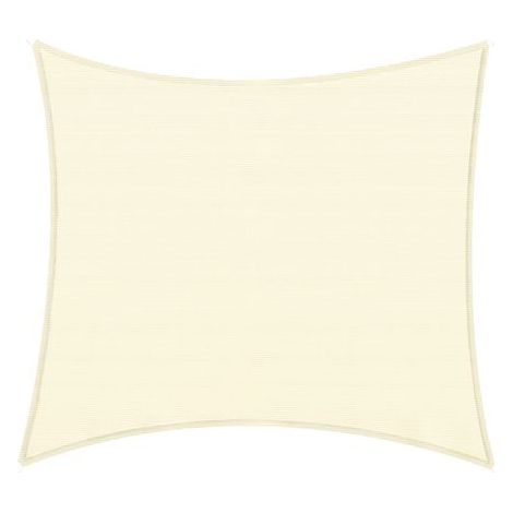 Voile d'ombrage rectangulaire 3 x 3 m polyéthylène Haute densité Protection UV Avec sac de rangement - Coloris crème (1/5)