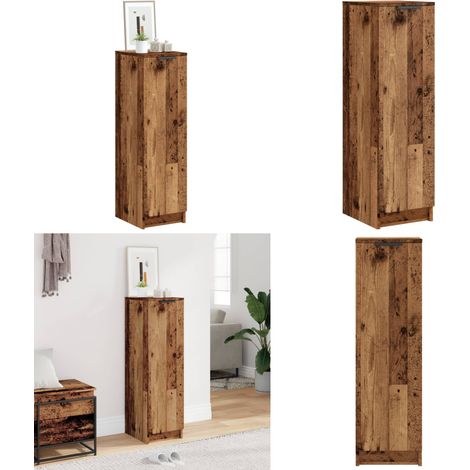 vidaXL Schuhschrank Altholz-Optik 29,5x35x100,5 cm Holzwerkstoff (1/5)
