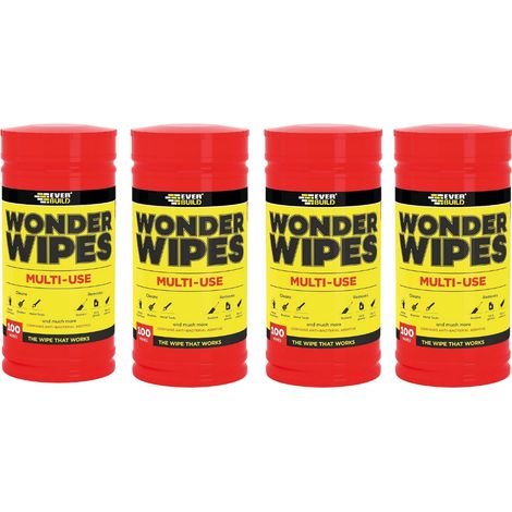 Everbuild Wonder Wipes Trade Tub of 400 Multi Use Cleaning Wipes (1/2)