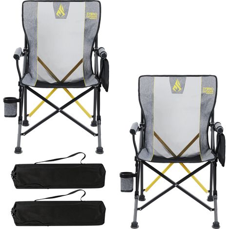 Symino Campingstuhl Faltbar mit Atmungsaktivem Nylonnetz - Anglersessel klappbar - Tragbarer Bequem Klappstuhl Gartenstuhl Relaxsessel Sessel Belastbarkeit bis 150 kg