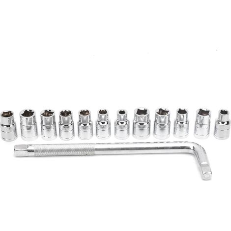 13Pcs Jeu de Clés à Douille Hexagonale Externe 1/2 Pouce en Forme de L pour Réparation Automobile (1/5)