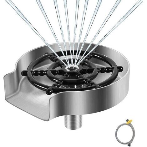 Edelstahl-Glasreiniger für die Küchenspüle – Metallscheibe, Glasreiniger, Küchenzubehör (Mattsilber)