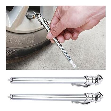 2Pcs Manomètre pour Pneus à Crayon, Jauge de Pression Des Pneus Portable, Manomètre à Acier Inoxydable Mécanique Des Pneus, Outil de Mesure de La Pression Des Roues pour Voitures Camions Vélo (1/5)
