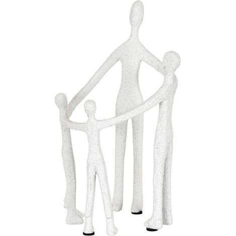 Kin Medium Family Ornament - Ceramic - L12 x W12 x H20 cm - White
