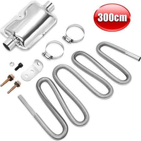 Randaco Silenziatore Di Scarico Da 300CM Tubo Di Scarico In Acciaio Inossidabile Riscaldatore Di Parcheggio E Kit Per Tubo Di Scarico In Acciaio Inossidabile Per Riscaldatori Diesel (1/5)