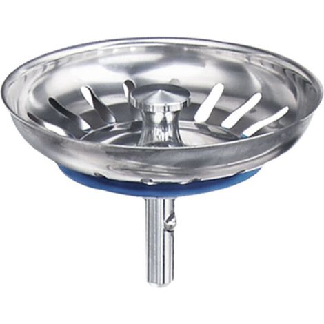 Panier Pour Bonde d'Évier de Cuisine 80 mm - Crépine Univers Acier Inoxydable, Bouchon Panier Pop-Up, Épingles 32 & 25mm - Lavable Lave-vaiss, Ne se Bouche & Ne Déborde Pas