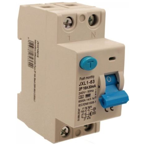 ETTROIT Interruttore Differenziale Puro 2P 16A 30mA 220V-6KA Curva F - JX3216610