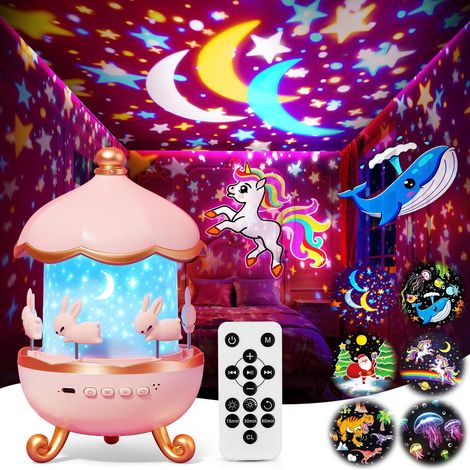 Jouet Fille Cadeau Fille, Veilleuse Enfant Lampe de Chevet Projecteur (1/5)