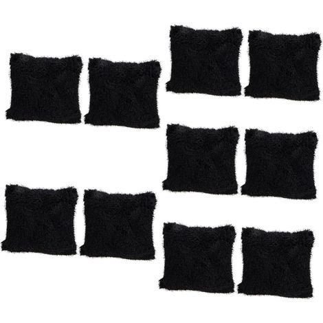 5 Ensembles Taie d'oreiller Noire Couette Taies d'oreiller Floues Coussin Coussin Salon Taies D'oreillers Housse De Coussin Confortable Protège-oreillers Black 2 Pièces 5 (1/5)