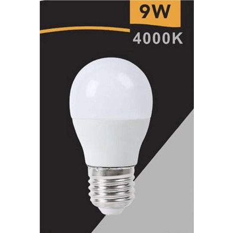 TrAdE Shop Traesio - Lampadina Led E27 9 W 820lm Mini Globo G45 Smd Luce Calda Fredda Naturale G45-9w - -Bianco Naturale      -