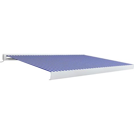 Maison Exclusive - Tenda a Cassonetto Motorizzata 400x300 cm Blu e Bianco